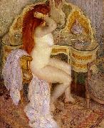 frederick carl frieseke Nude Seated at Her Dressing Table oil painting reproduction
